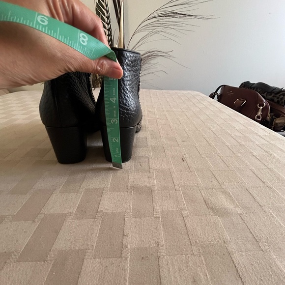 Freda Salvador Leather & Ponyhair chevron Print Ankle Booties - Picture 11 of 11